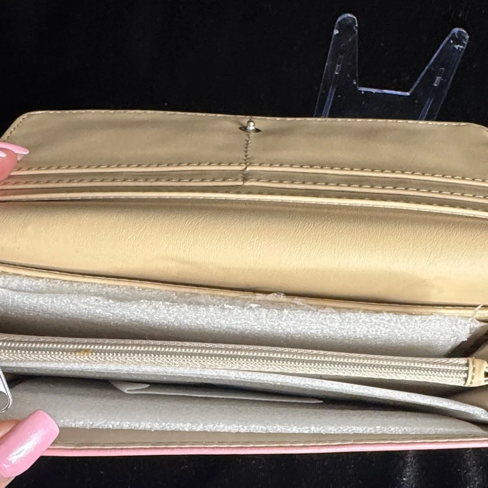 Nine West Blush Pink Bow Wallet